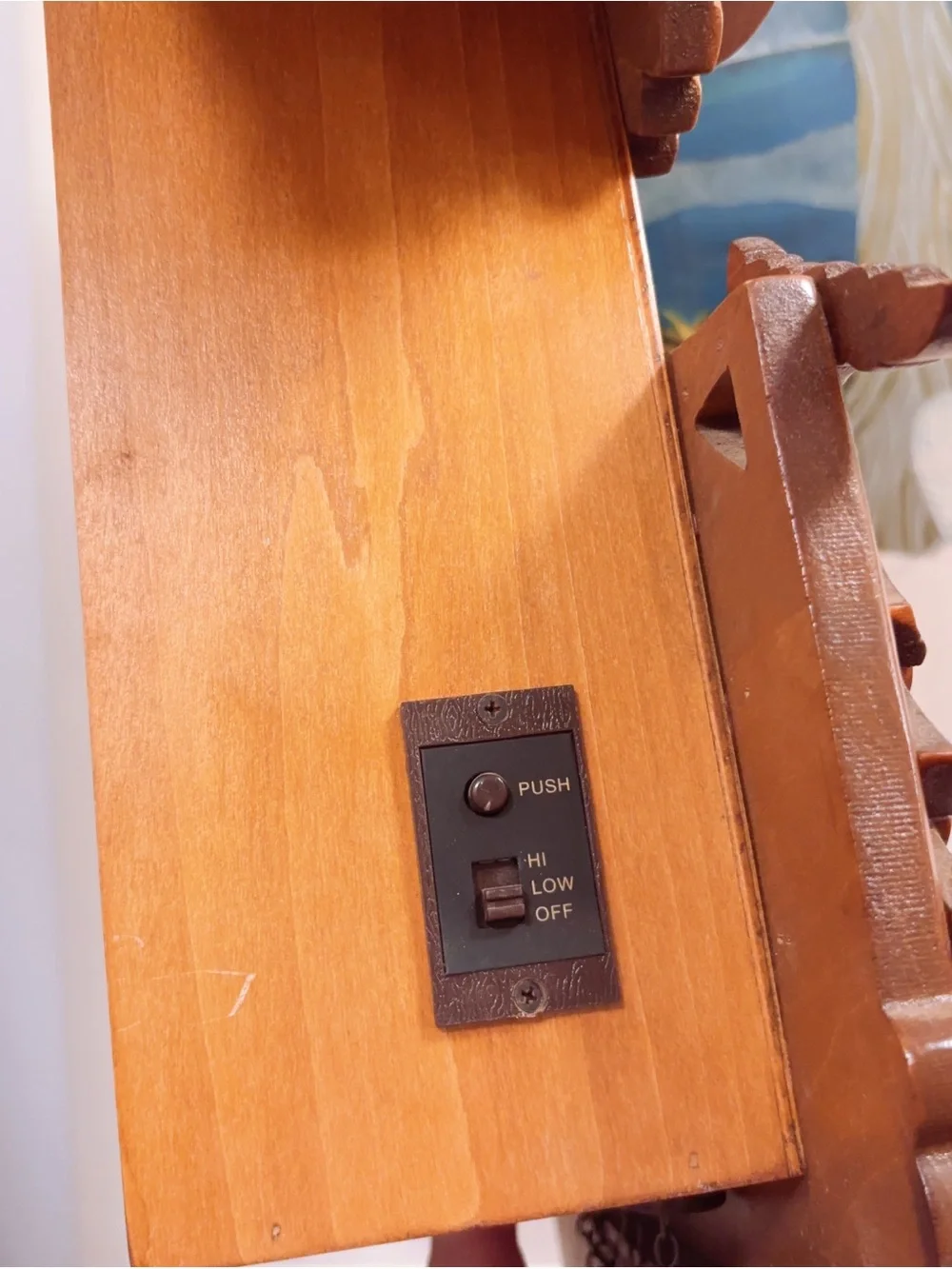 Hand-Carved Wooden Cuckoo Clock - Brown